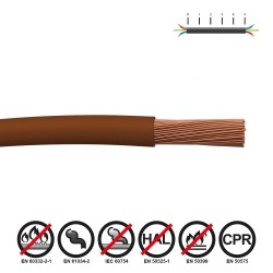 Cablecillo h07z1-k 2,50 mm marrón euro/m