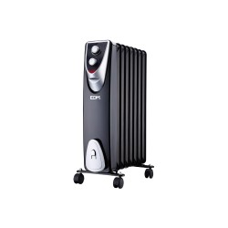 Radiador sin aceite 500 / 1000 / 1500 w con 8 elementos modelo black edition