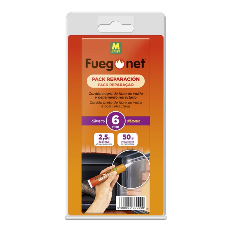 Kit reparación: cordón aislante ø6 mm x 2,5 m + adhesivo 50 ml
