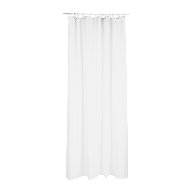 Cortina de baño polyester blanca 180 x 200 cm
