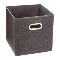 Caja organizadora color gris oscuro para estanteria 31 x 31 cm