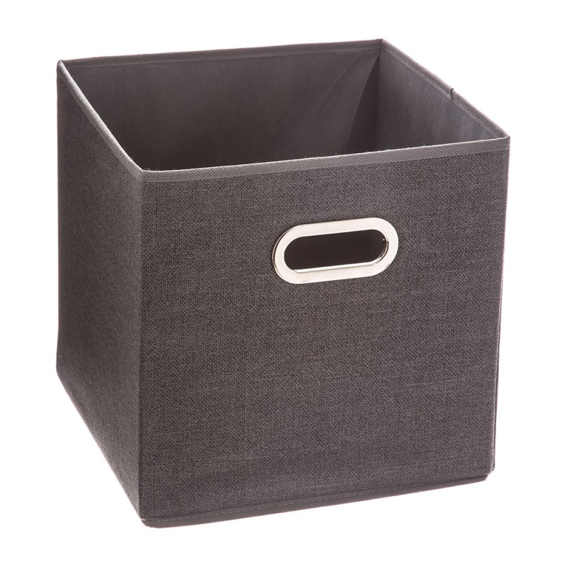 Caja organizadora color gris oscuro para estanteria 31 x 31 cm