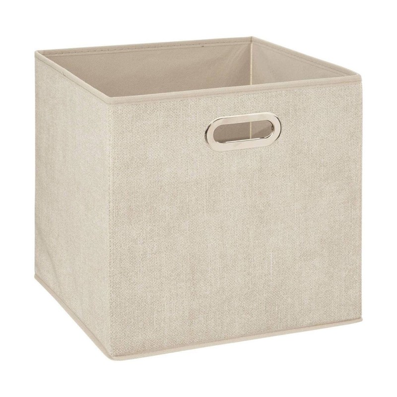 Caja organizadora color beige para estanteria 31 x 31 cm