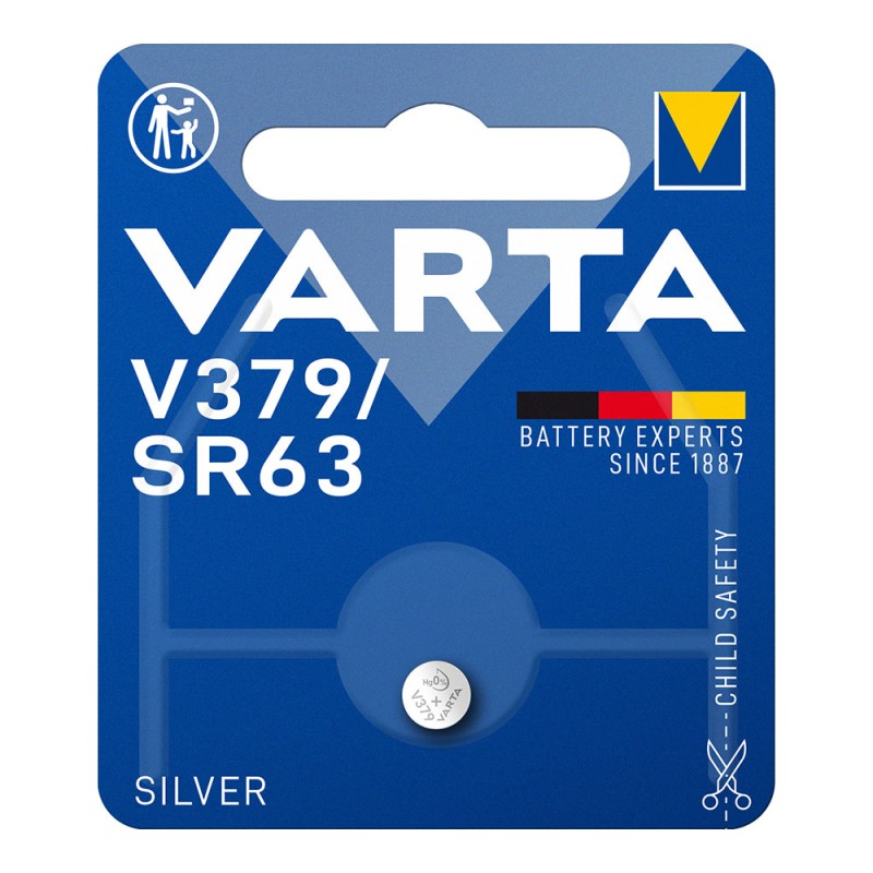Micro pila de boton silver sr63 - v379 1,55v (blister 1 unid.) ø5,8x2,15mm