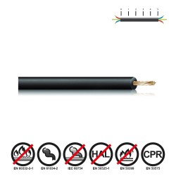 Cablecillo h07z1-k 6,00 mm negro euro/m
