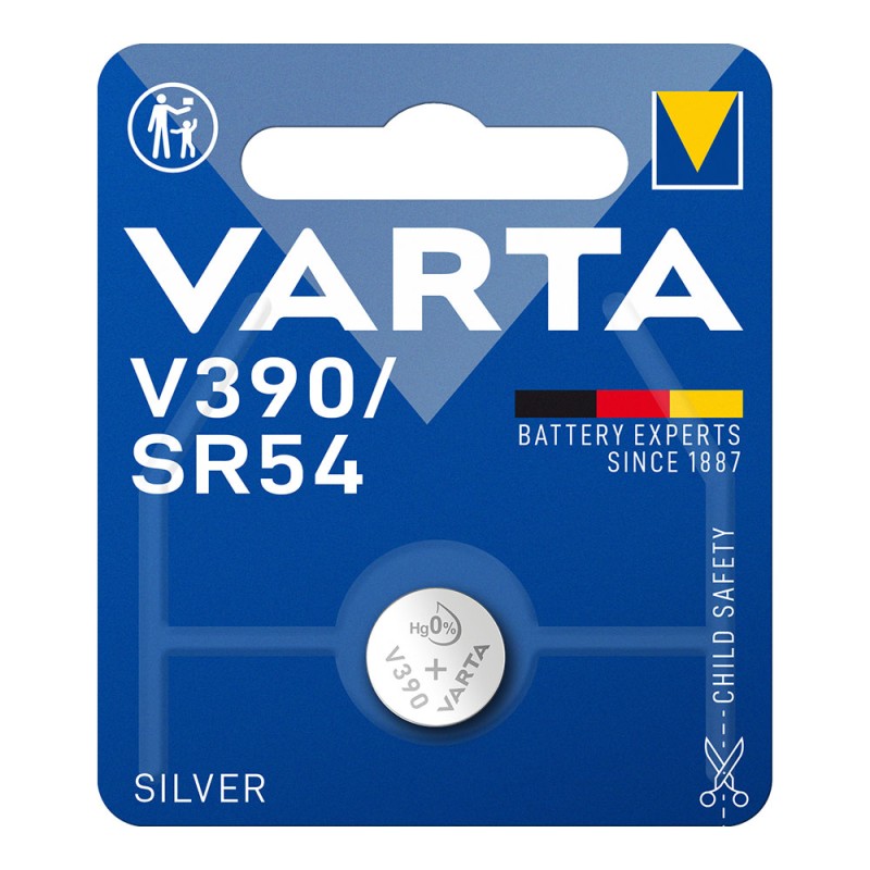 Micro pila de boton silver sr54 - v390 1,55v (blister 1 unid.) ø11,6x3,05mm