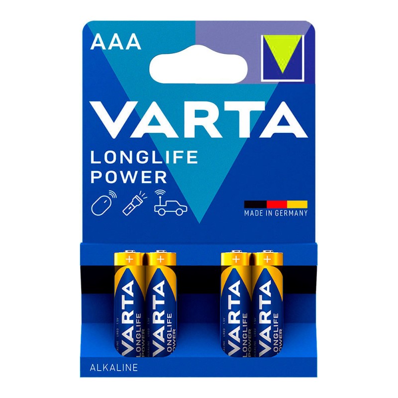 Pila alkalina longlife power aaa - lr03 2 tiras (10 blisters 4 uds) ø10,5x44,5mm precio por blister