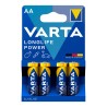 Pila alkalina longlife power aa - lr06 2 tiras (10 blisters 4 unid.) ø14,5 x 50,5 mm precio por blister